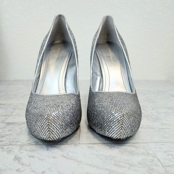 BCBG Silver/Candie Glitter Parade Platform Heels - Picture 4 of 8